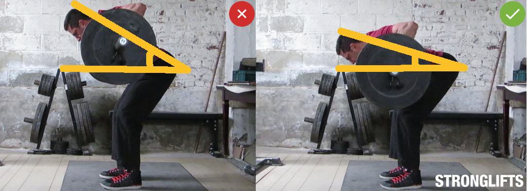 Barbell Row Back Angle