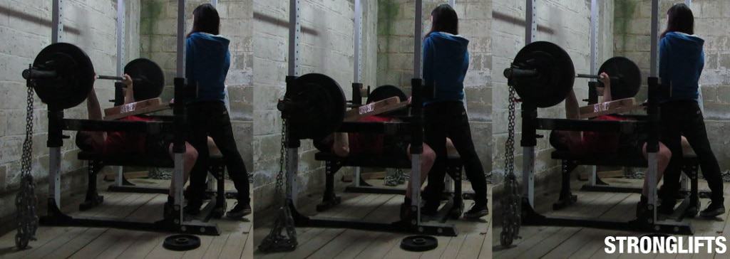 Bench Press with Chains and Boards