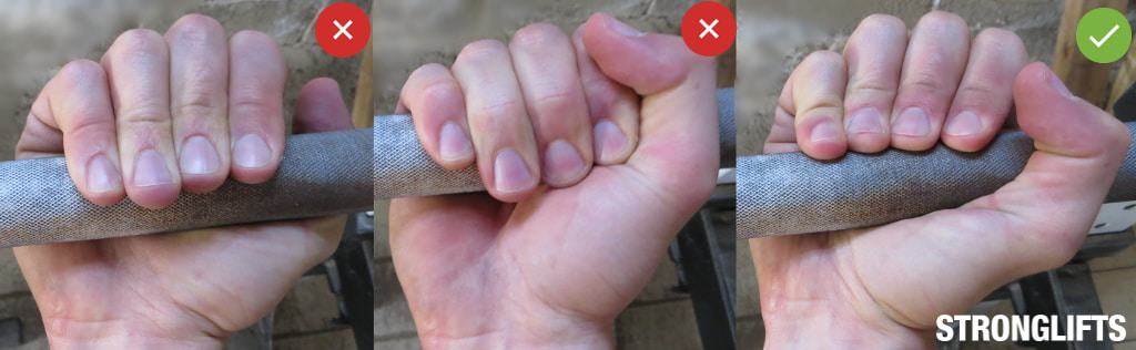 Thumbless Grip Bench Press