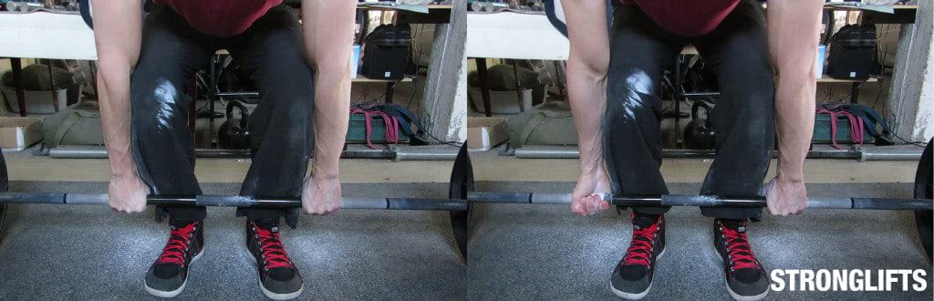 Normal vs mixed grip