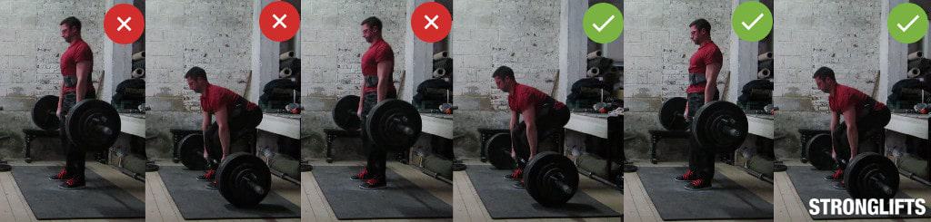 Deadlifting top down vs. from the floor