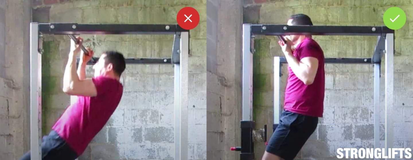 Pullup chin over bar