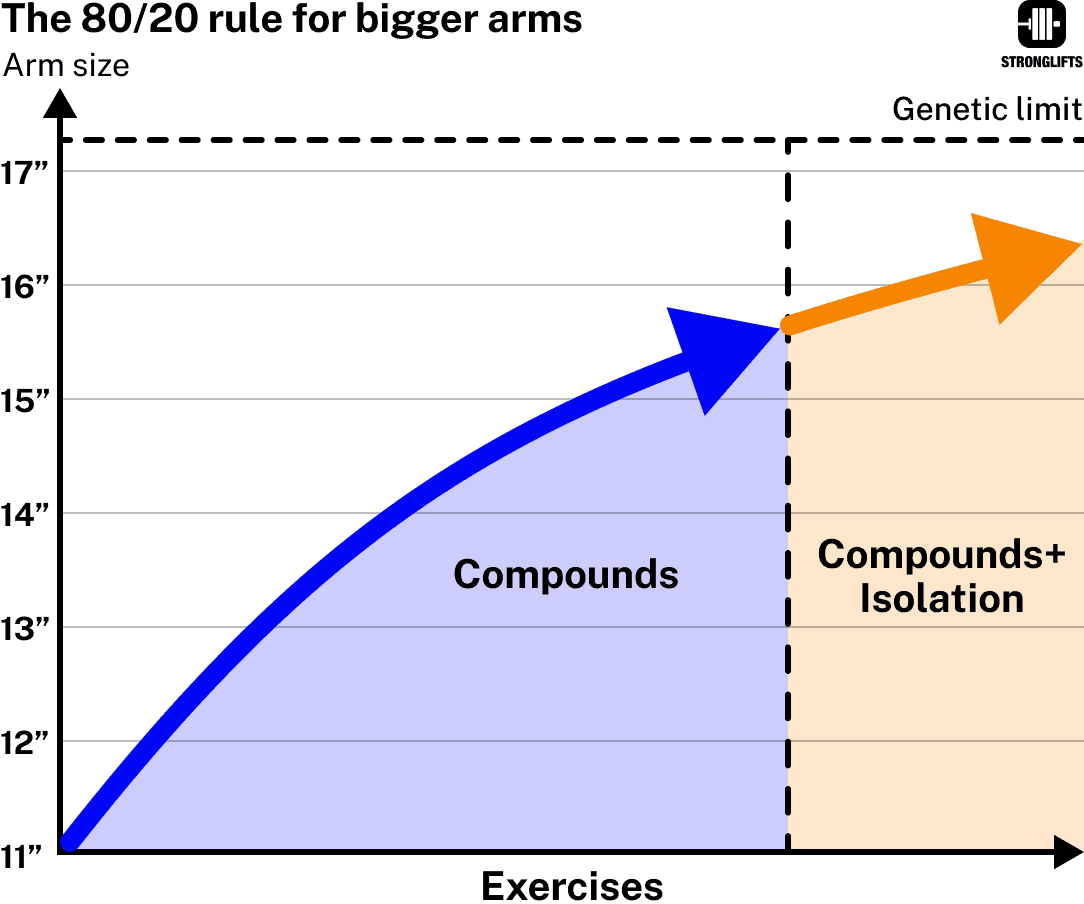 The 80/20 rule for bigger arms The 80/20 rule for bigger arms