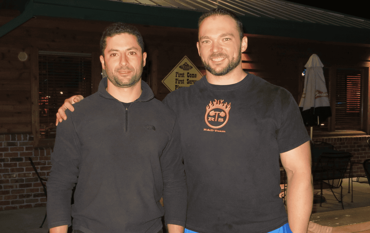 Mike Tuchscherer (right) and Mehdi (left) in 2012